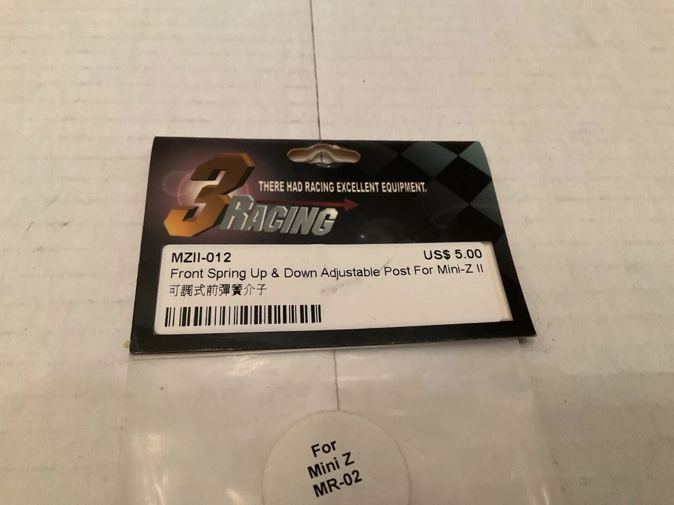 3 postes ajustables de resorte delantero arriba y abajo Racing MZII-012 para Mini-Z MR-02 Foto 2 de 3