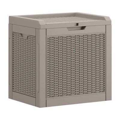 YITAHOME 35 Gallon Outdoor Deck Box Lockable Waterproof Storage Box Resin