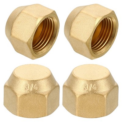 1/2'' Flanschkappe, 7/16-20UNF Gewinde weiblich 4 Stück SAE Flanschverschraubung