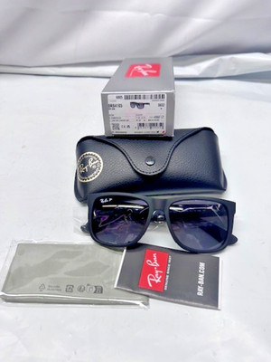Ray-Ban 0RB4165 Sunglasses-Rubber Black-Justin -54-16-145*New