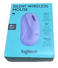 Logitech M220 Silent Wireless Optical Mouse Purple USB Scroll Wheel