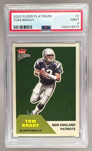 140413873 Tom Brady 2002 Fleer Platinum #2 PSA 9