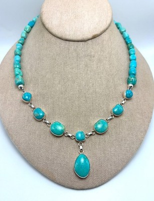 JAY KING Sterling Silver Azure Peaks Turquoise Bead 18'' Drop Necklace - NWT