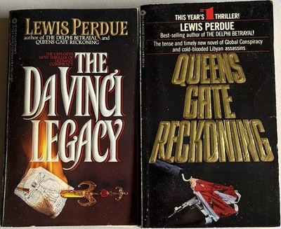 Lewis Perdue vintage paperbacks - Da Vinci Legacy & Queens Bate Reckoning