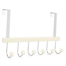 Over The Door Hooks for Hanging, Towel Hooks Towel Racks for 1 Pack Creamwhite