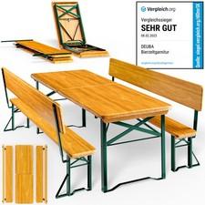CASARIA® Bierzeltgarnitur Festzeltgarnitur Biertischgarnitur mit Lehne Klappbar