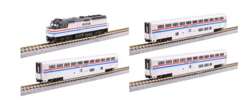 KATO (N) 106-3530-S-1 AMTRAK F40PH CON LUCES DE ZANJA Y SUPERLINER 1 FASE 3 COCHES | Zustand: New