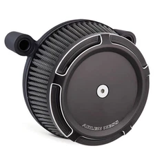 Arlen Ness Big Sucker Stage 1 Air Cleaner Beveled SS Filter Black #50-841