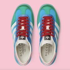 adidas × GUCCI Women’s GAZELLE Original Light Blue Sneakers UK3、US5、EU36