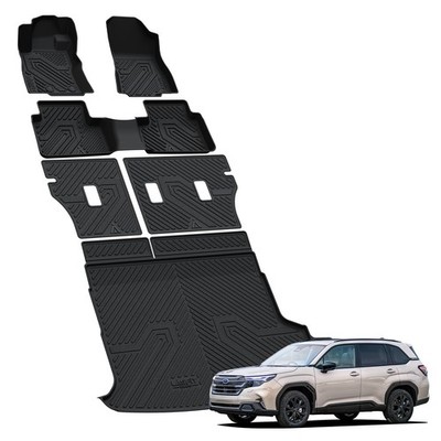 Floor Mats for Subaru Forester 2025 Hybrid All Weather 1st & 2nd Row & Cargo Mat
