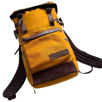 Master-Piece Backpack Mustard Nylon Leather Suede Japan Made