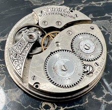 1917 Waltham 12s 7j Grade 210 Model 1894 Pocket Watch Movement Parts or Repair