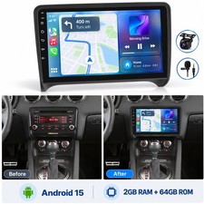Android 15 Carplay For Audi Tt Mk2 2008-2014 Car Radio Gps Stereo Head Unit Cam