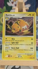 Pokémon Raichu 8/100 Stormfront Holo Rare Stage 1 English 90 HP TCG