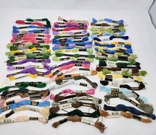 Lot of 75 DMC Embroidery Floss Strand Assorted Colors Cross Stitch