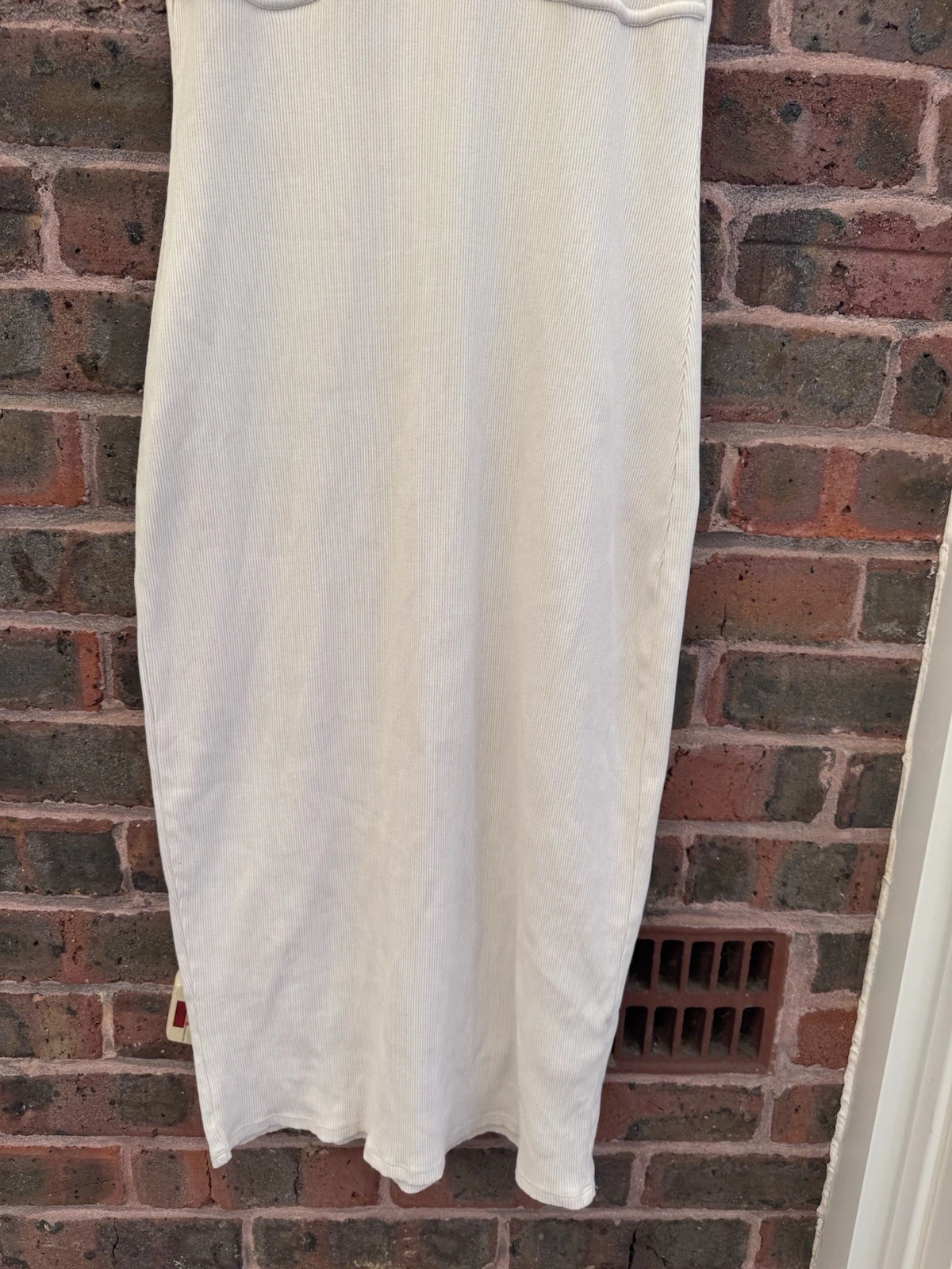 OFF WHITE Vestito donna Zara bianco sporco bodycon midi taglia large