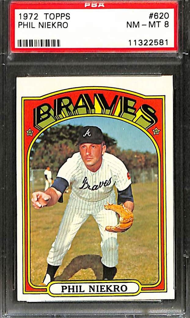 1972 Topps #620 PHIL NIEKRO PSA 8 NM-MT 11322581