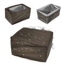 Housse imperméable pour panier vélo Oxford 210D 38x33x26cm marron