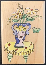 Stampa Rosa Marna Artsy Fashion Glamour Girl Rubber Stamp