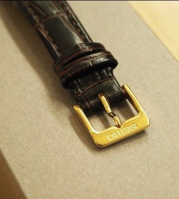 SEIKO SSEH002 Gold Tone Square Tank Style Quartz Unisex Watch