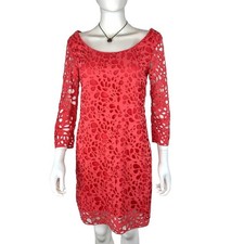 Catherine Malandrino NWT Lace Silk Dress Red Formal Evening Size 2/XS
