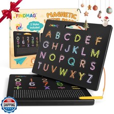 FINDMAG Magnetic Alphabet Tracing Board, Magnetic ABC Writing Board for Kids