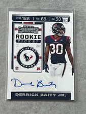 2019 Contenders Derrick Baity Jr. Rookie Ticket Auto RC #234 Houston Texans