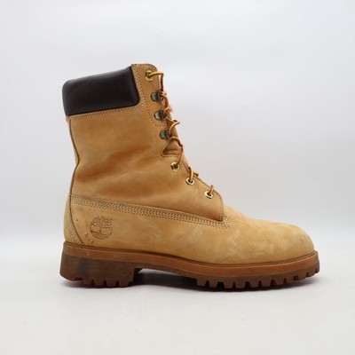 Timberland Premium 8 Inch Boot Men's 10 W Wheat Nubuck Leather Made in USA