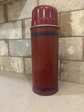 VTG 1950's J.C. Higgins Sears & Roebucks  Vacuum Bottle Thermos Red #7392