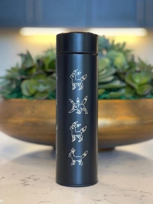 Umbreon coffee tumbler with tea infuser, umbreon espeon travel mug set, cute - Image 1 of 4