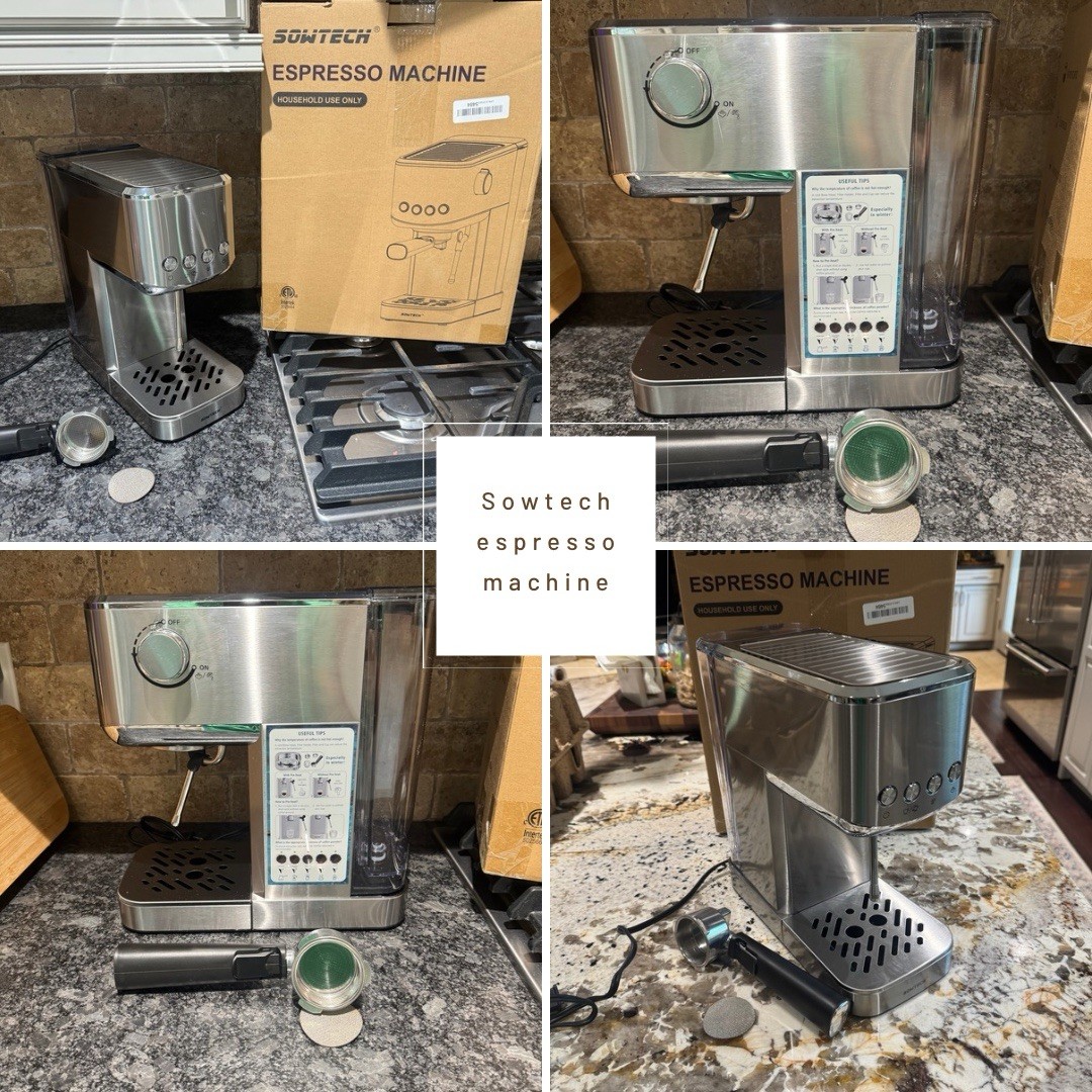 SOWTECH Espresso Coffee Machine with Steam Milk Frother for Cappuccino Latte