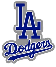 Los Angeles Dodgers Gray Logo All Weather Vinyl Sticker/Decal MLB