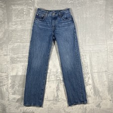 Levi  s Premium 501  90s Jeans Women  s W24 L30 Button Fly High Rise Straight Blue