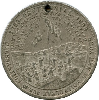 1884 George Washington Oath Of First President NY Medal Token John Van Arsdale