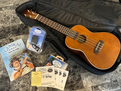 Lanikai Model LU21-C Concert Size Acoustic Ukulele with Gig Bag, Okoume Wood