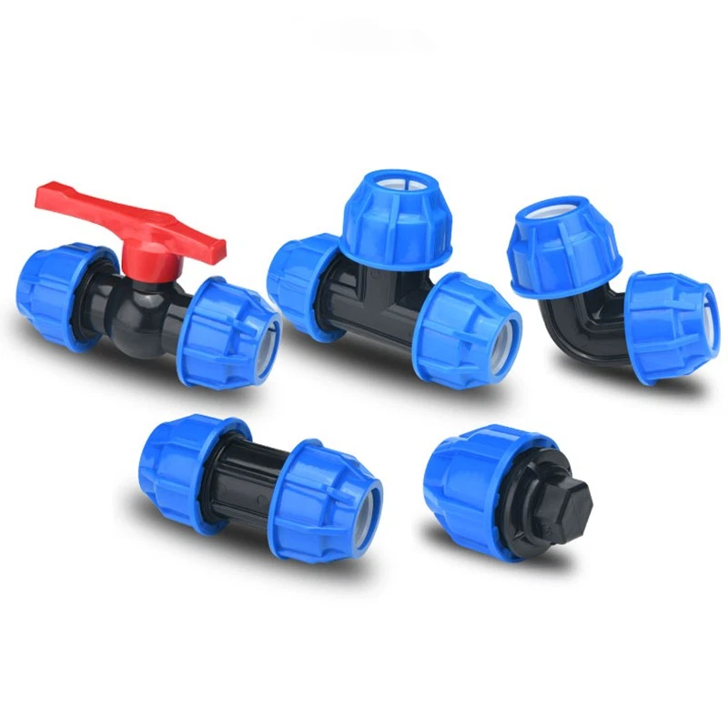 PP Fitting Klemmverbinder Verschraubung PE Rohr Kupplung Winkel T-Stück 20-63mm - Bild 2 von 4