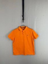 Harmont  Blaine Mens Polo Shirt Size M Orange Cotton Short Sleeve Regular Fit