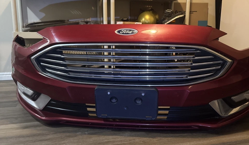 2017-2018 Ford Fusion Front Bumper w/o Automatic park; w/Fog Lamps Paint Code:RR - Image 4 of 4