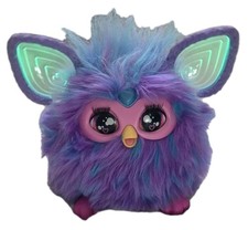Furby Purple Plush Tie Dye Interactive Toy 2023 Glowing Ears Tested Working