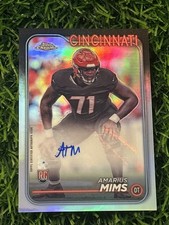 2024 Topps Chrome Amarius Mims RC Auto #RA-AMI Cincinnati Bengals