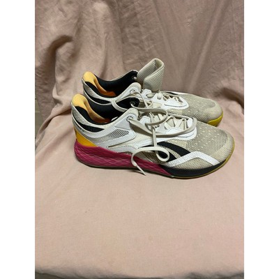 Reebok Womens Nano X GW6012 White Running Shoes Sneakers Size 10