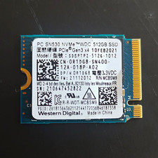 Western Digital PC SN530 512GB NVMe PCIe Gen3 x4 M.2 2230 SSD SDBPTPZ-512G-1012
