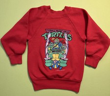 80s Vintage Teenage Mutant Ninja Turtles Kids Sweater Sweatshirt TMNT Cartoons