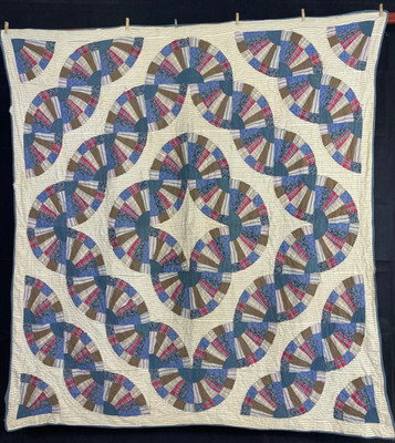 Vintage handgefertigte schöne Mohawk Trail Muster mehrfarbig Quilt 84,2 x 77,9 Zoll