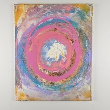 ART - Original Signed Modern Abstract Painting 20x16 Canvas Minimalist Art