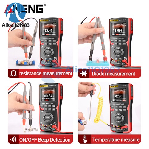 ANENG Digital Multimeter Oscilloscope AC DC Volt Current Transistor Tester 9999 - Picture 10 of 15