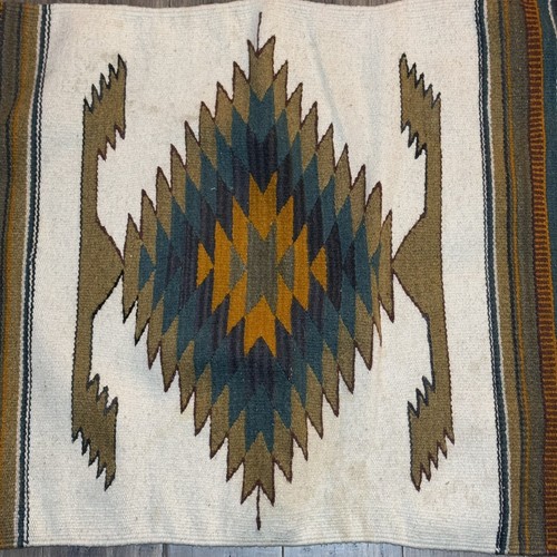 Hand Woven Navajo Style Southwest Style Wool Rug or Blanket Zapotec 57 X 27 - Picture 7 of 16