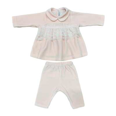Babyanzug koordiniert Winter Overall Kleid Chenille Mädchen 3795