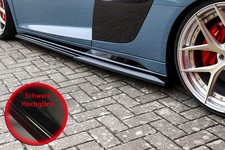 CUP Seitenschweller Sideskirts aus ABS passend für Audi R8 4S in Schwarz Glanz