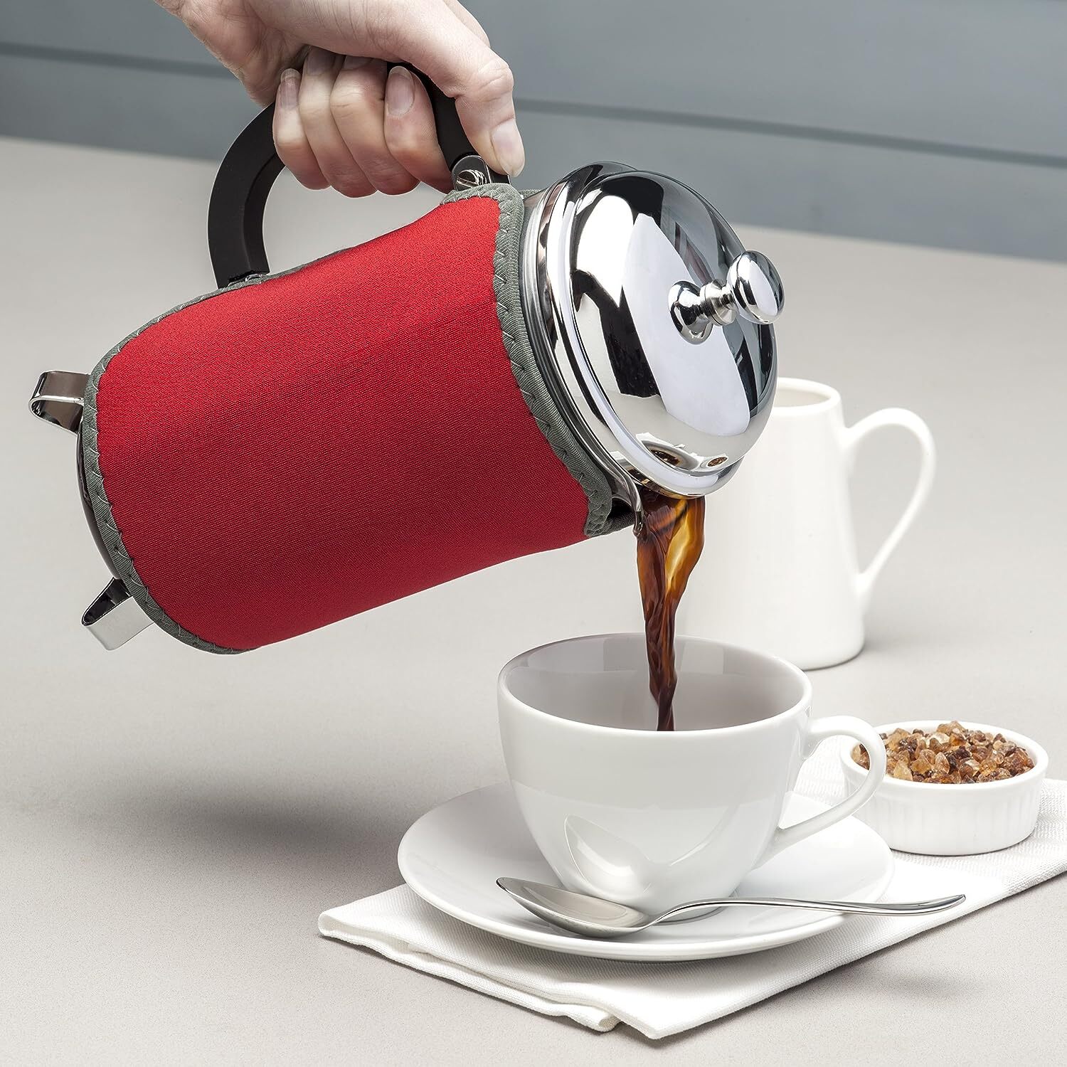 Zeal 8 Cup Cafetiere Insulated Jacket  Red